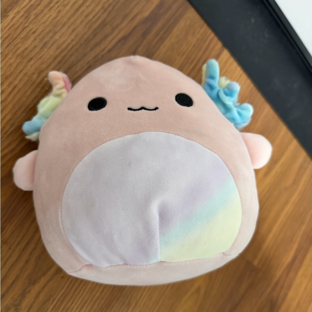 Original Squishmallows Archie the Axolotl plush toy.